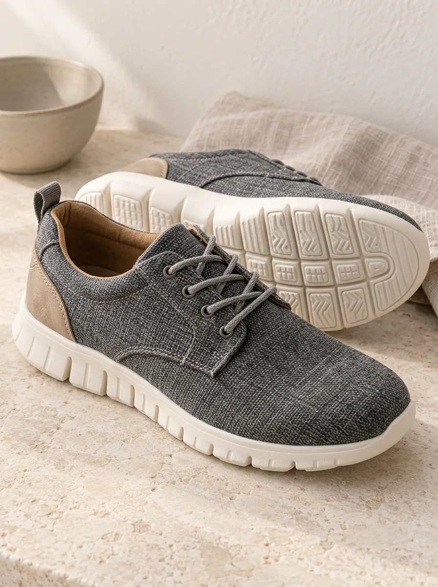 Men's Everyday Casual Lightweight Flexible Sole Canvas Shoes
