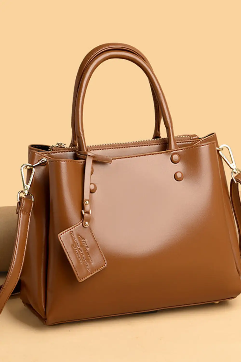Large Capacity Single Shoulder Handbag Soft PU Vertical Square 2025 Trend