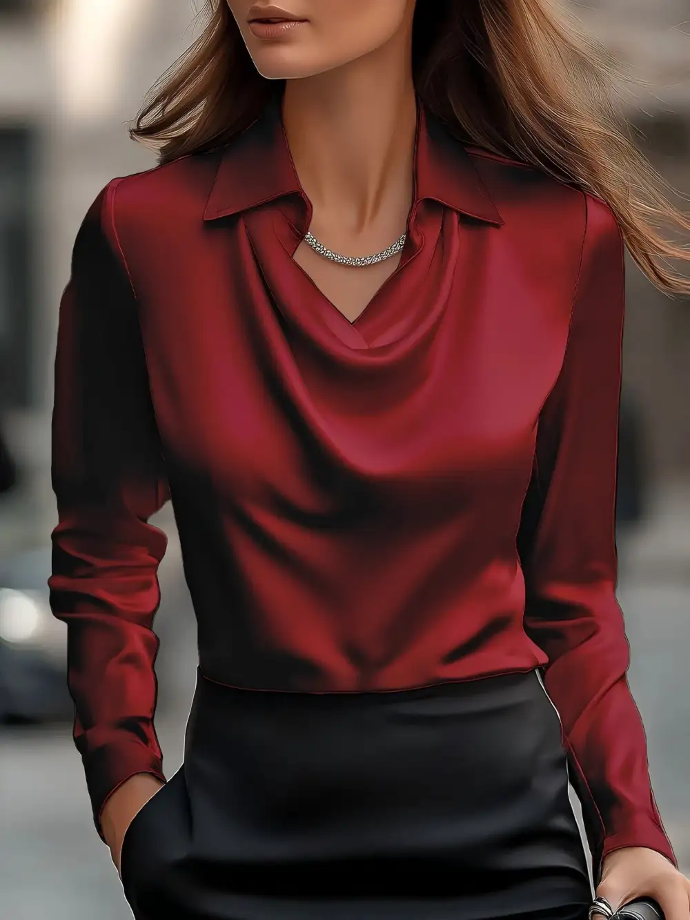 Relaxed Flowing Asymmetrical Blouse