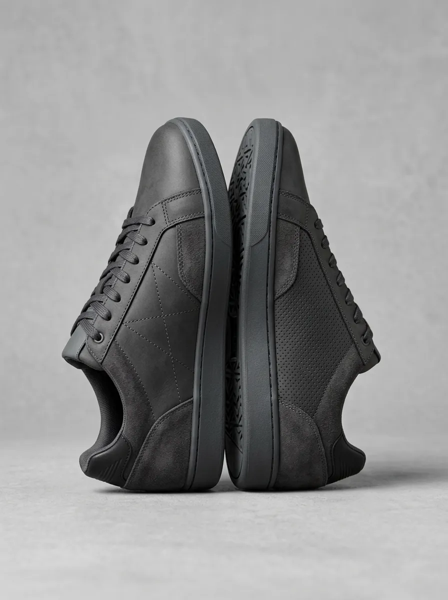 Clean-Look Suede Look Leather Look Profile Men's Casual Sneakers