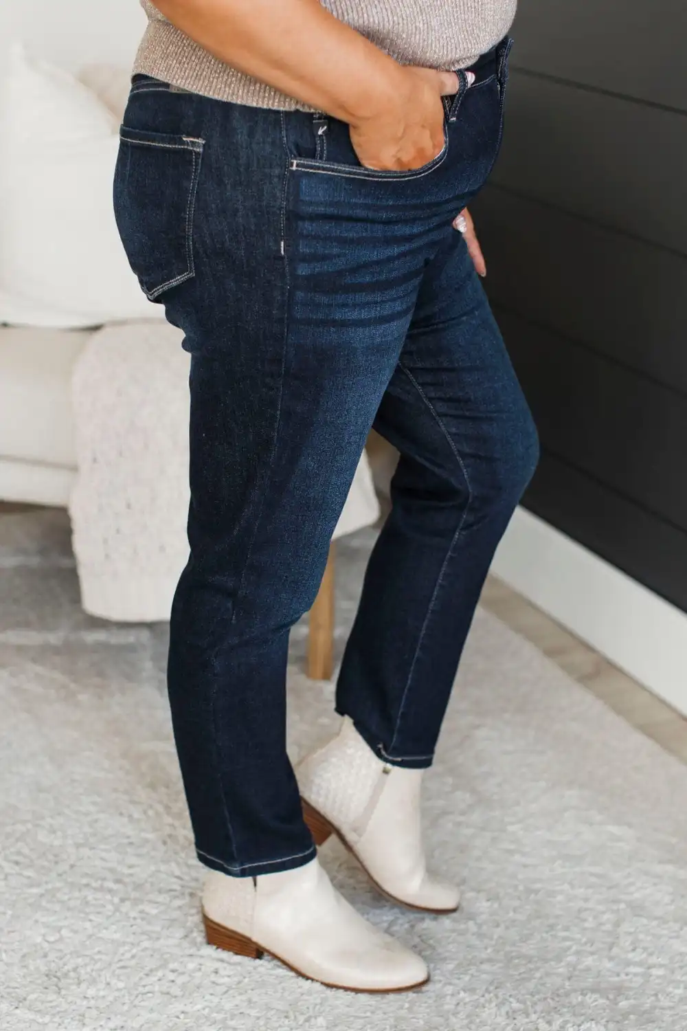 High-Rise Cropped Skinny Clean Finish Jeans