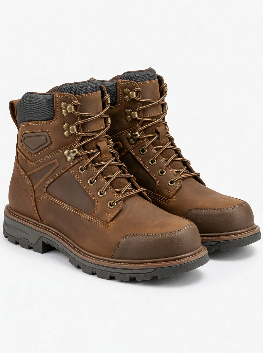Men's Work Boots in Waterproof with Construction Style Design