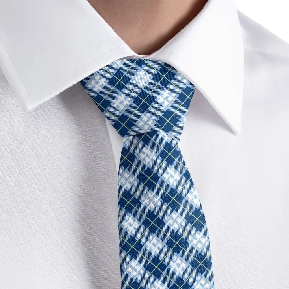 Polished Plaid Pattern Necktie