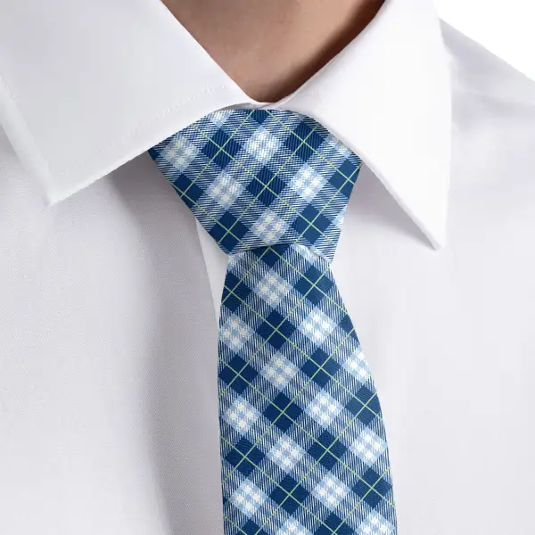 Polished Plaid Pattern Necktie