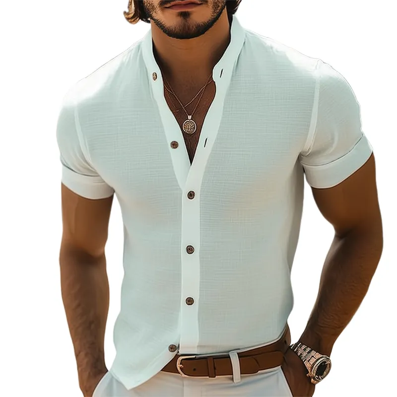 Textured Camp Shirt