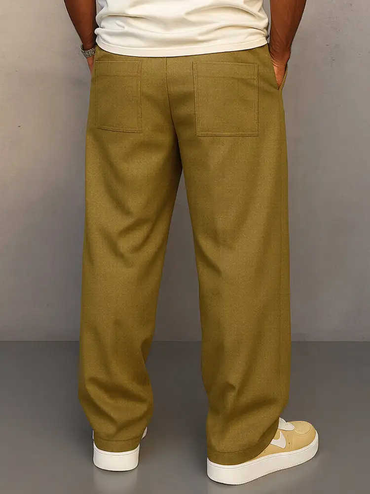 Relaxed Drawstring Waist Pants
