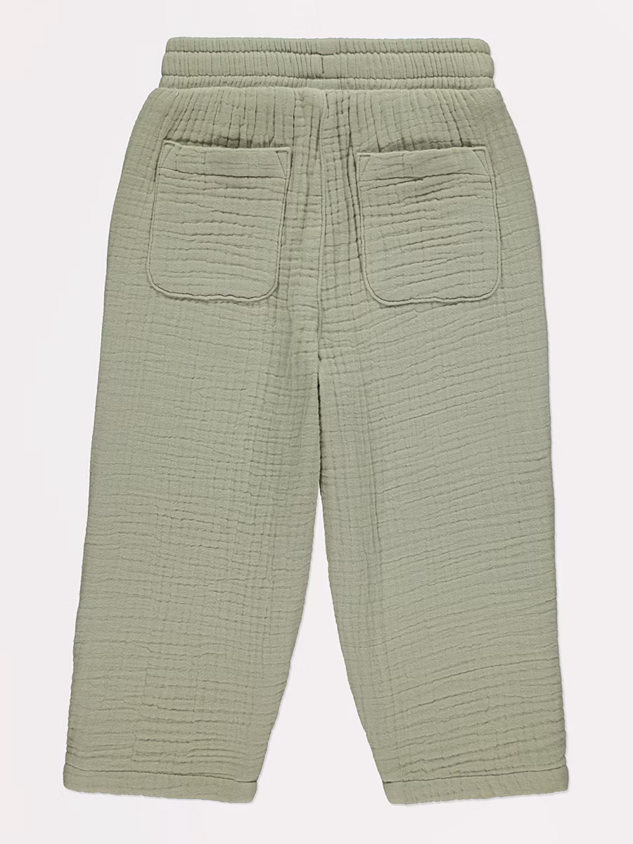 Khaki Cheesecloth Trousers detail 2