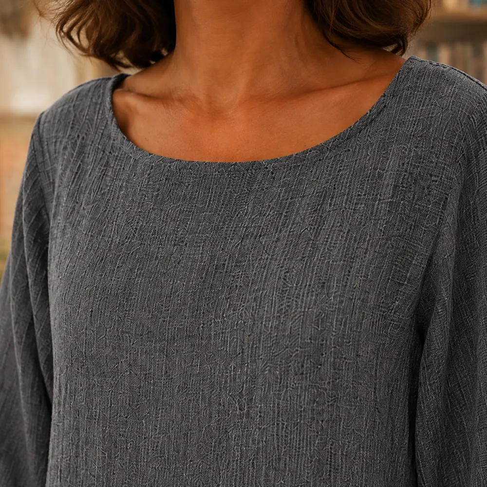 Boat-Neck Draped Top