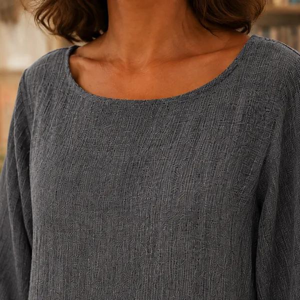 Boat-Neck Draped Top