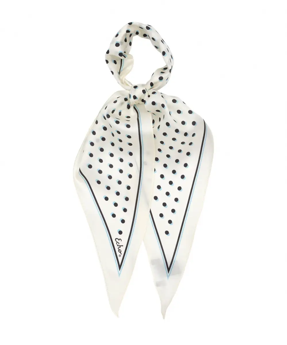 Dot Silk Diamond Scarf