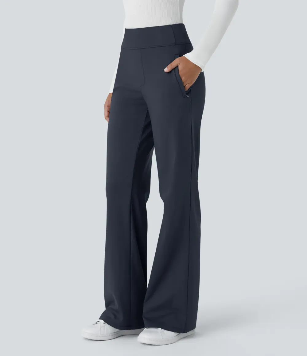  DayStretch Mid Rise Side Zipper Pocket Work Flare Pants