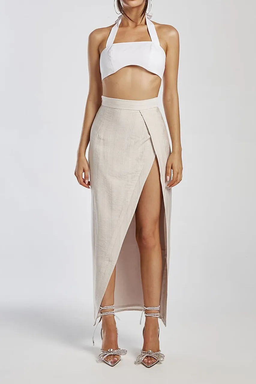 Halter Neck Cropped Bralette Top