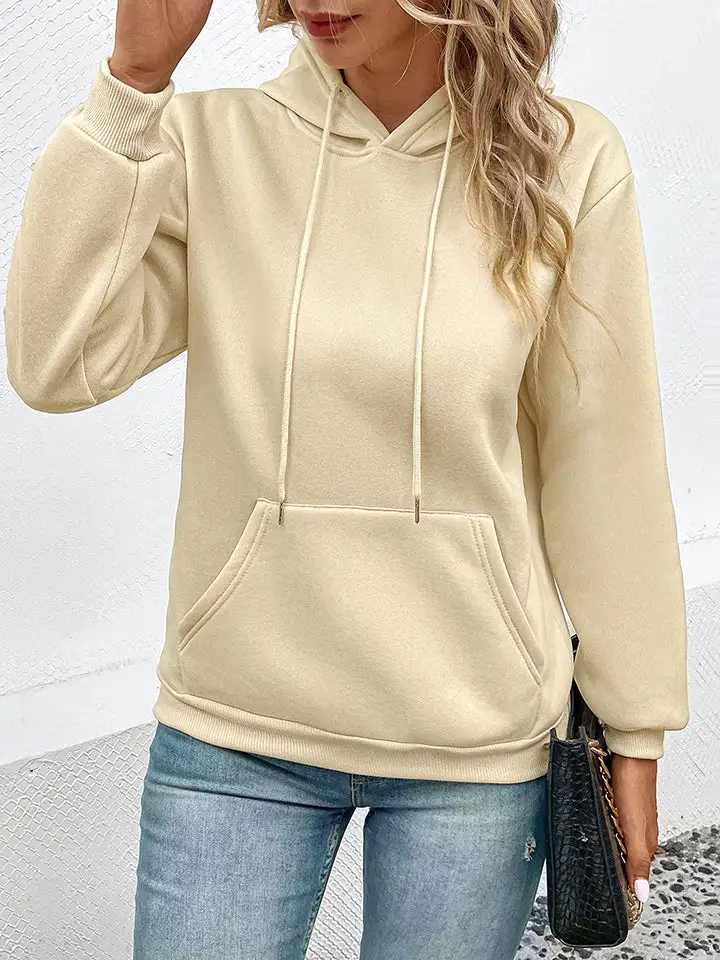 Everyday Pocketed Long-Sleeve Hoodie