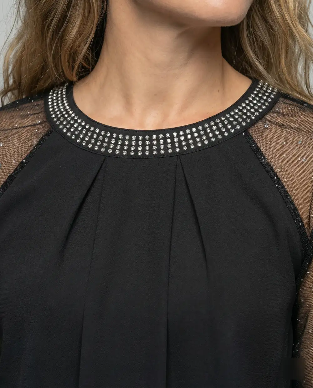Subtle Mesh Blouse
