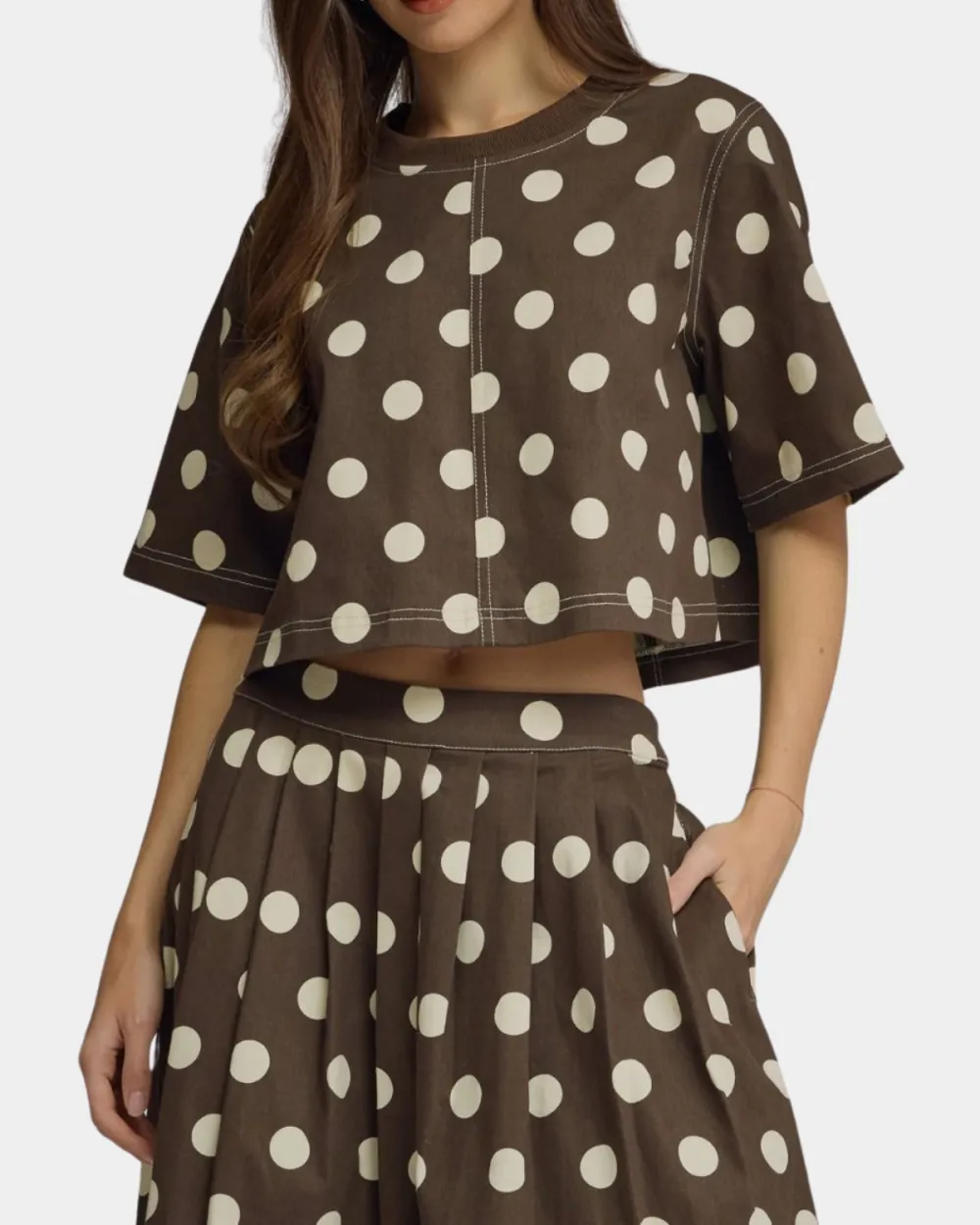 Polka Dot Cropped Top Sets