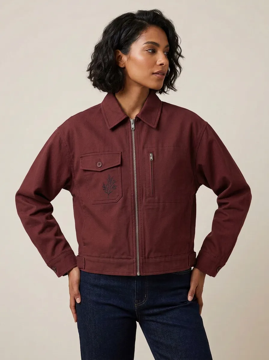 Women's Harbor Botanical Leaf Printed Jacket