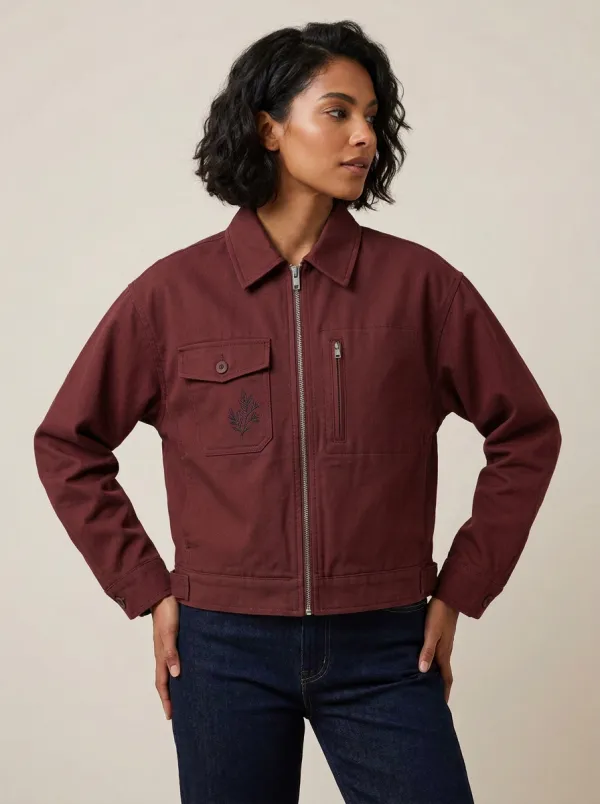 Women's Harbor Botanical Leaf Printed Jacket