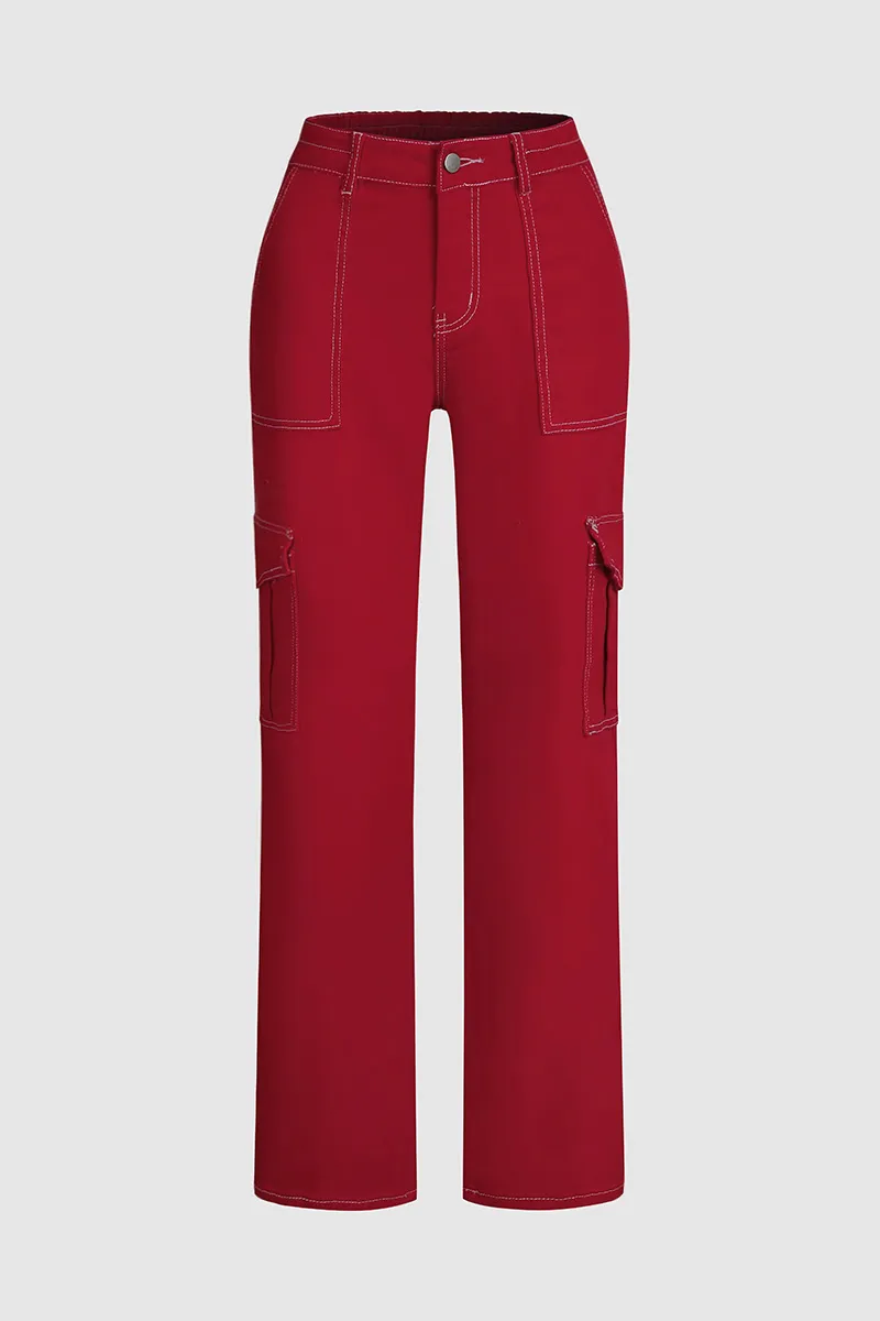 Flap Pocket Zip Fly Jeans