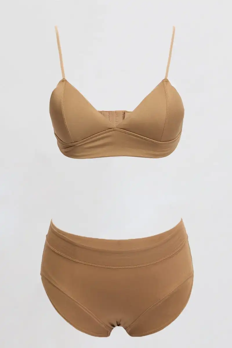 Romantic Triangle Bra And Briefs Lingerie Set