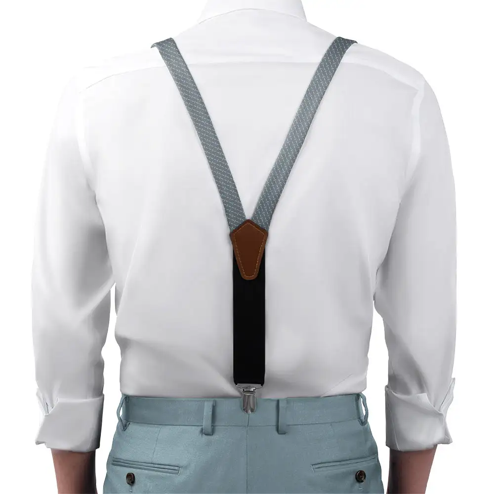 Crisscross Geometric Pattern Suspenders