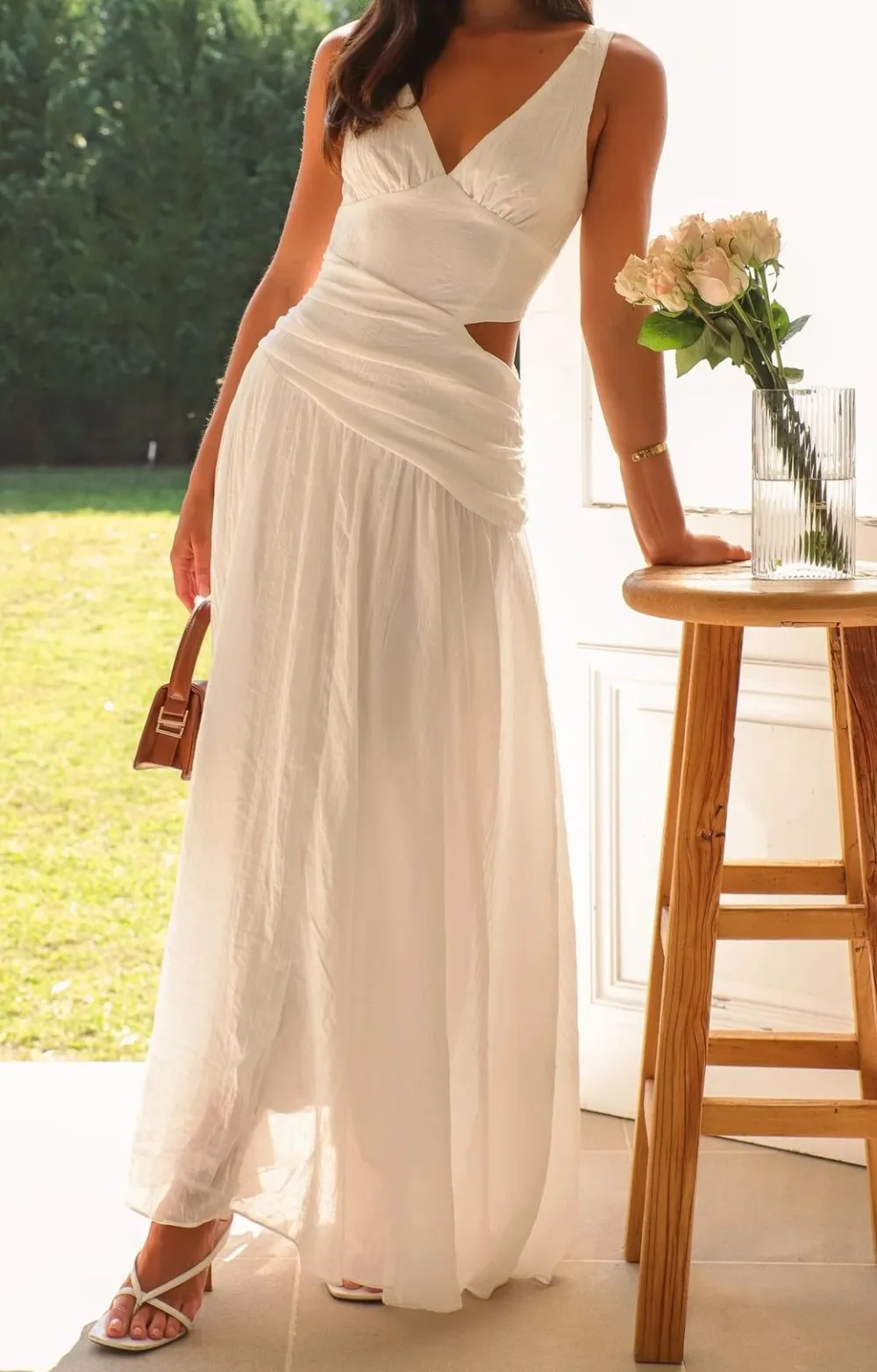 Flared Cutout Midi Dress