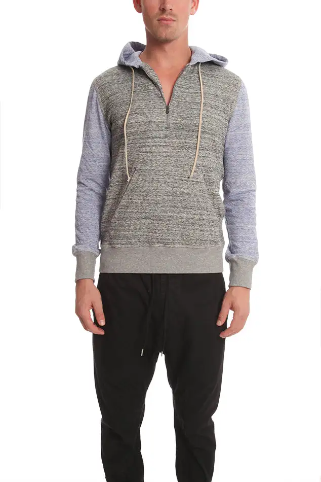 Cotton Suede Zip Hoodie