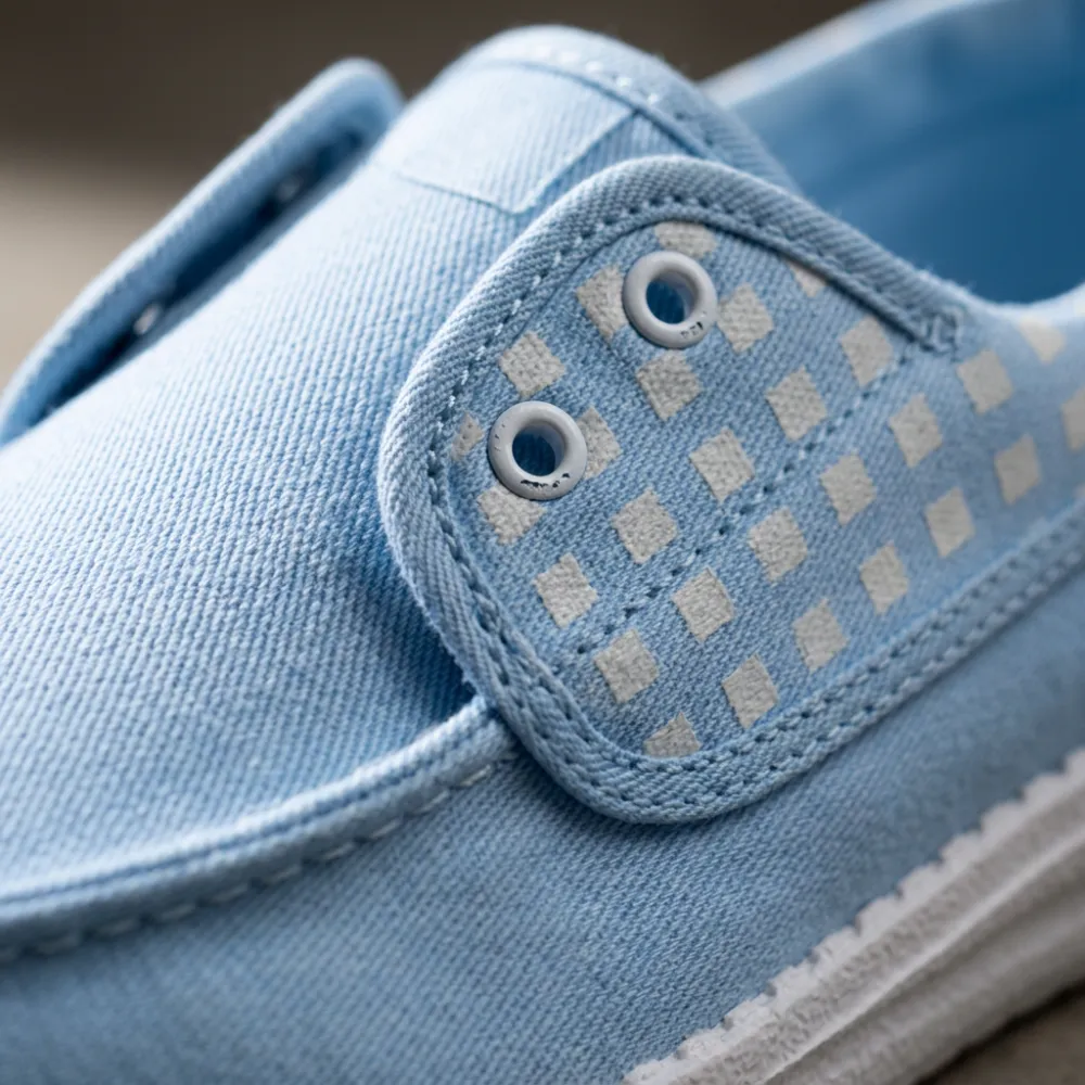 Wendy Cru Gingham Slip On Shoes