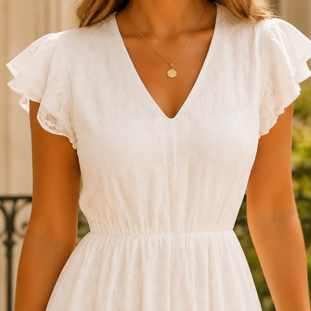 Flutter Sleeve Soft Casual Dress