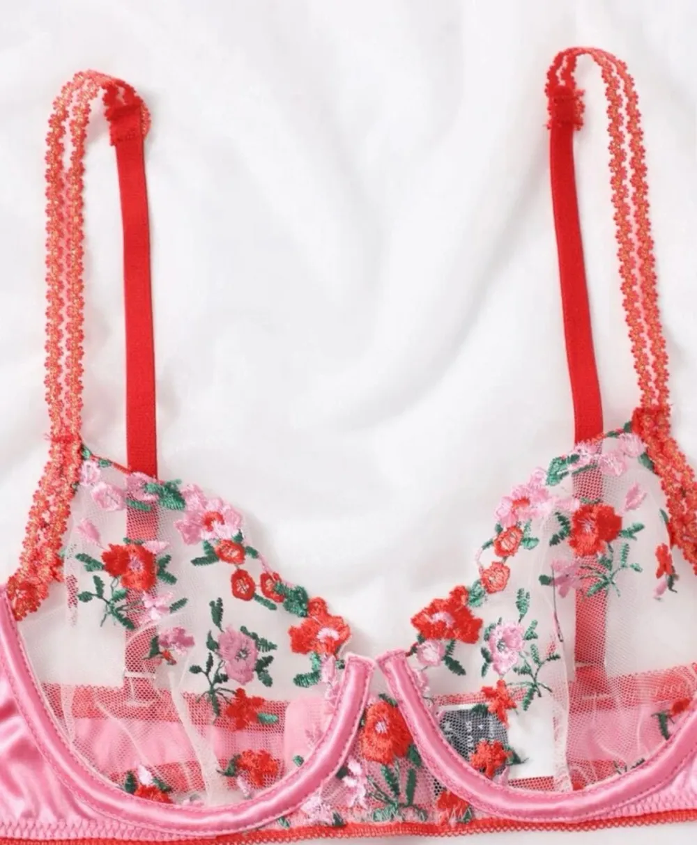 Floral Silk Lingerie Set