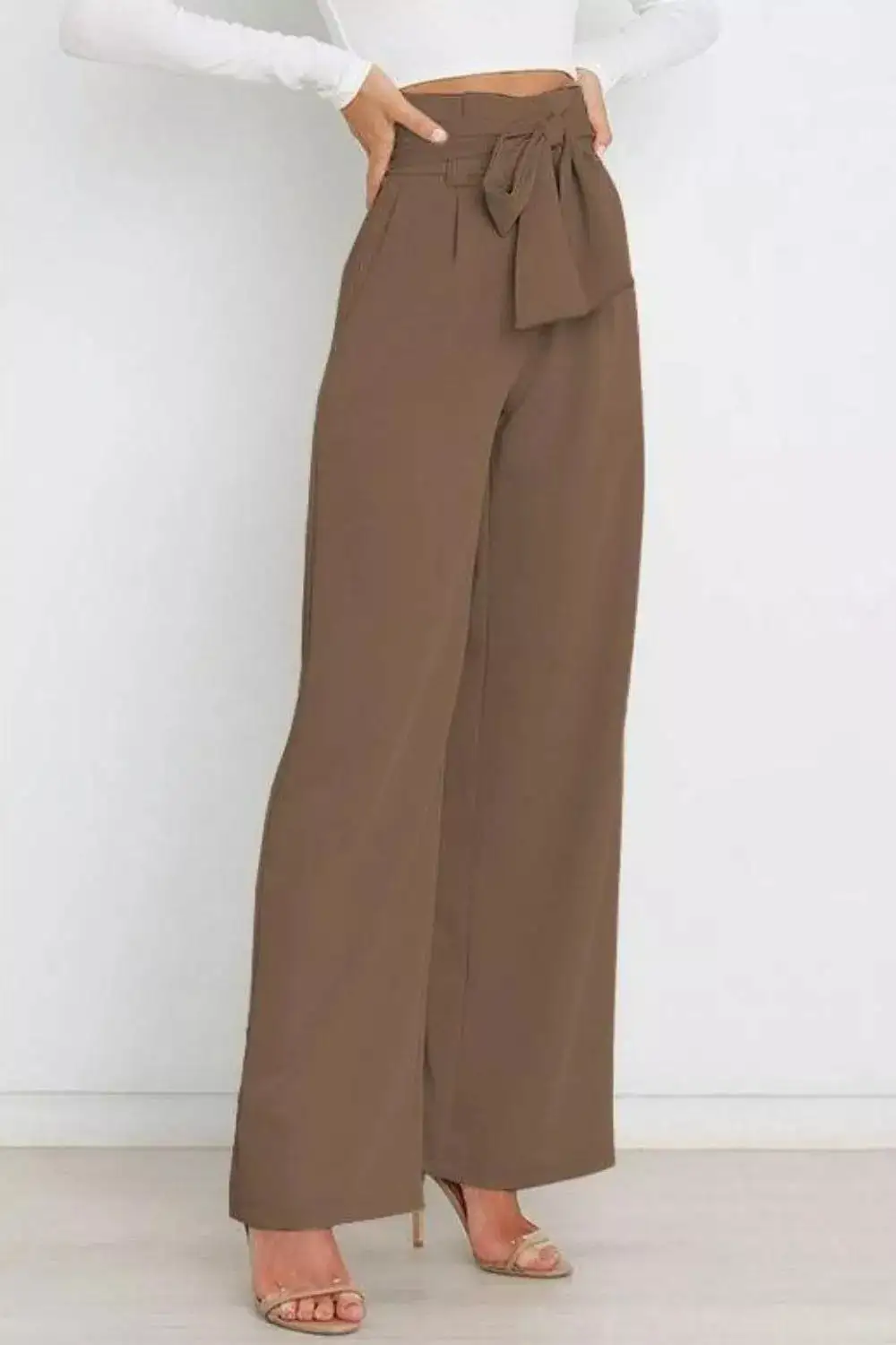 Wide Leg High Waist Pocketed Everyday Pants