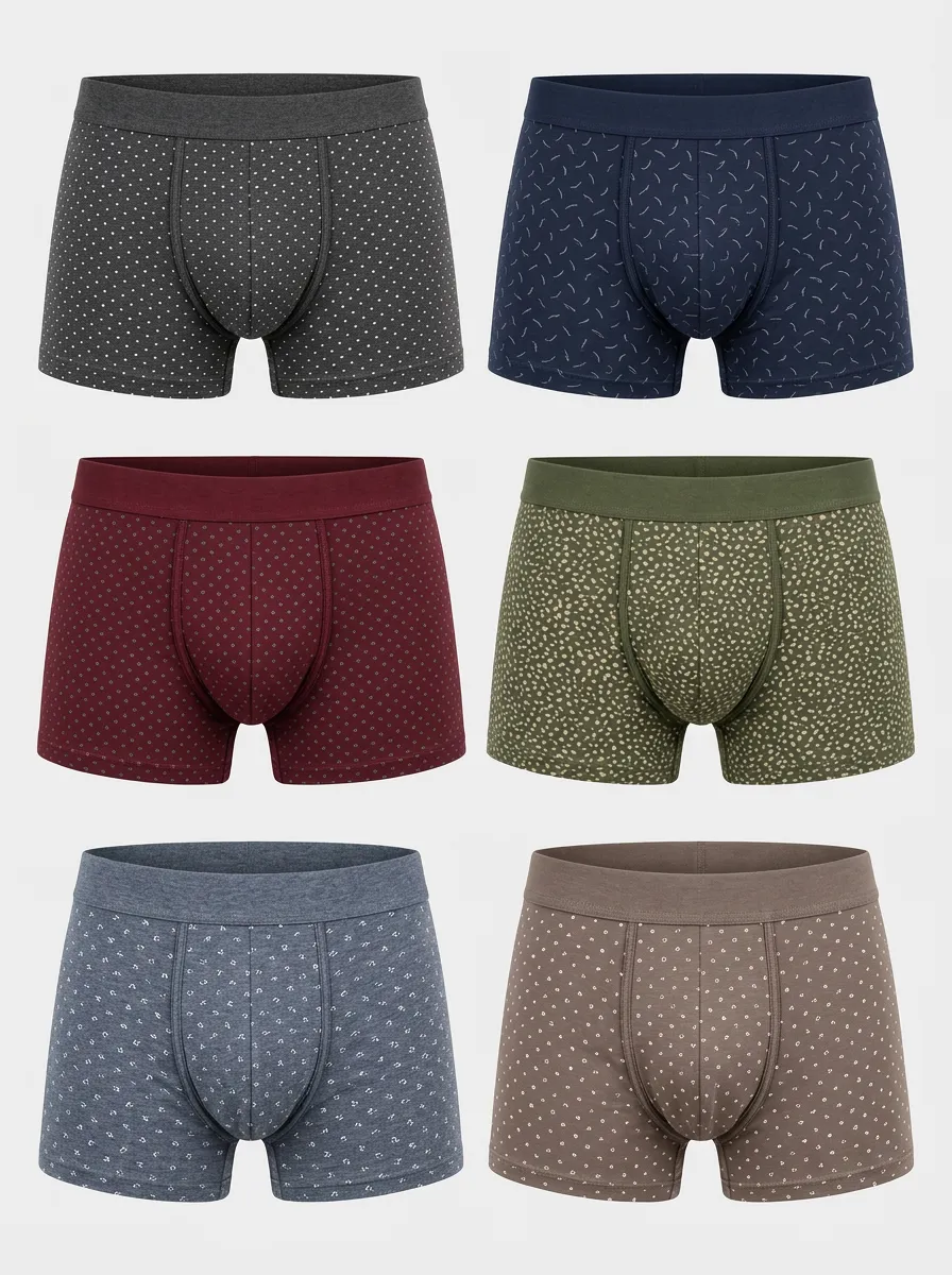Men's Geometric Boxer Briefs 6-Pack
