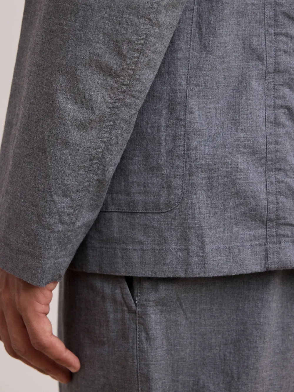 Men's Heather Grey Cotton Jacket