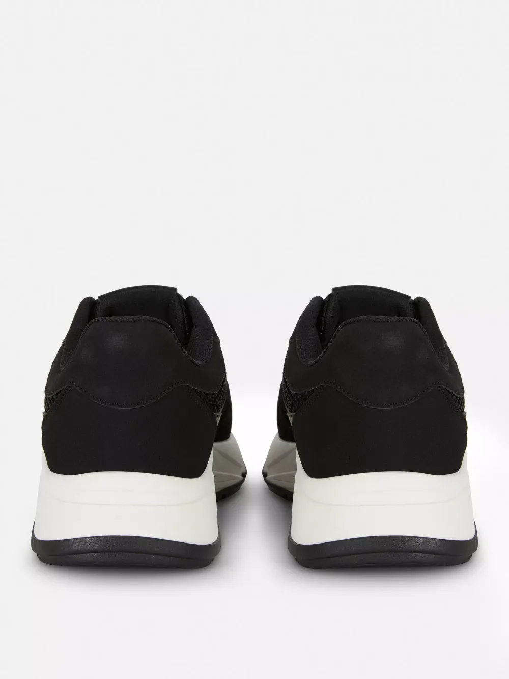 Classic Net Surface Thick Sole High Heels Lace-Up Sports Shoes