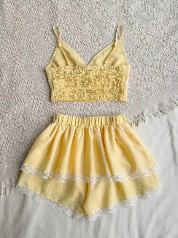 Smocked Cami and Skirt Set