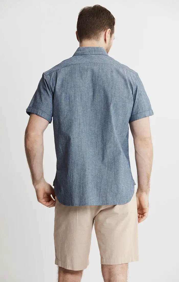 Short Sleeve Chambray Shirt
