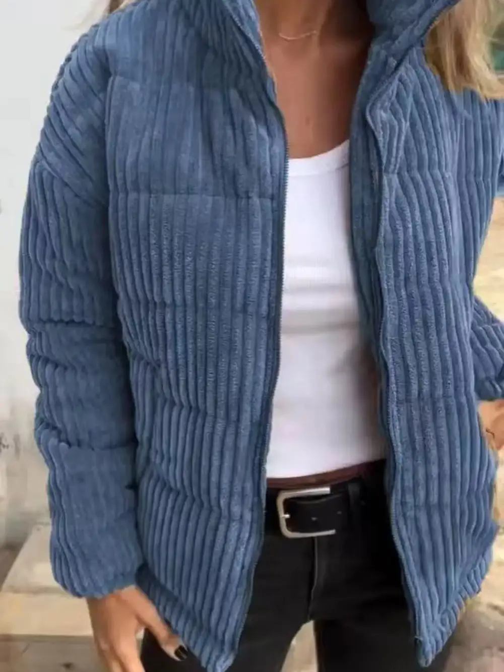 Full Size Zip Up Turtleneck