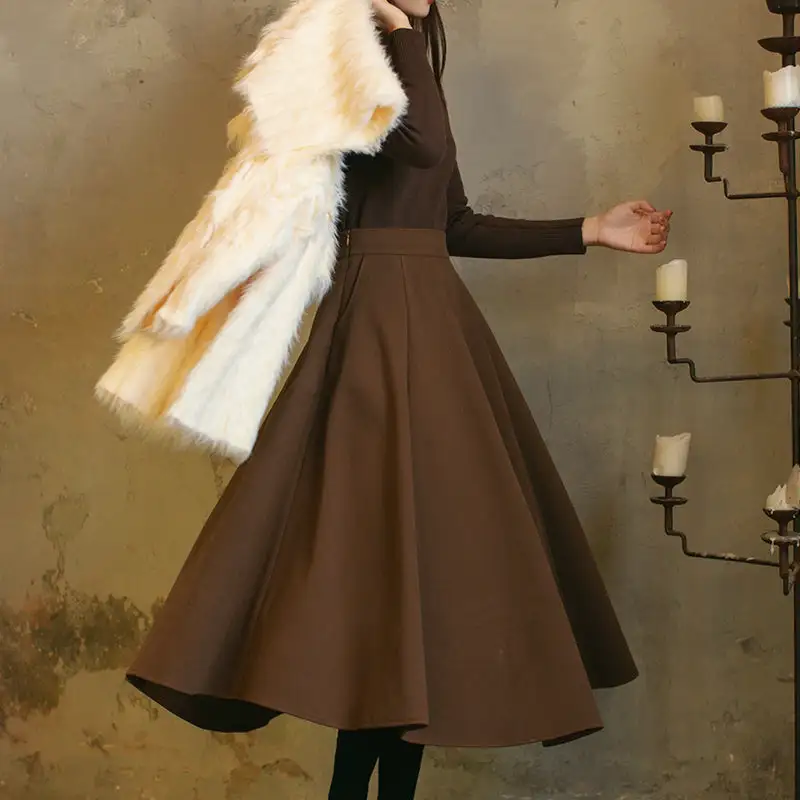 Simple Festival Everyday Casual Polyester Skirt