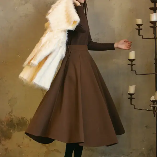 Simple Festival Everyday Casual Polyester Skirt