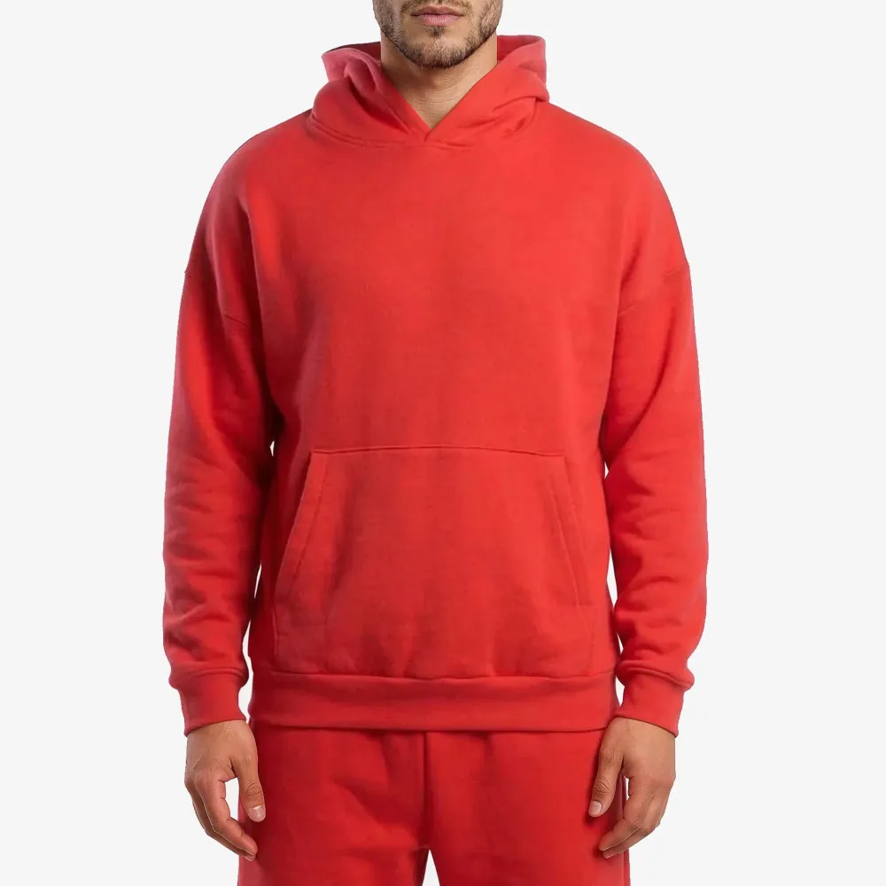 Drop-Shoulder Hooded Sweatshirt