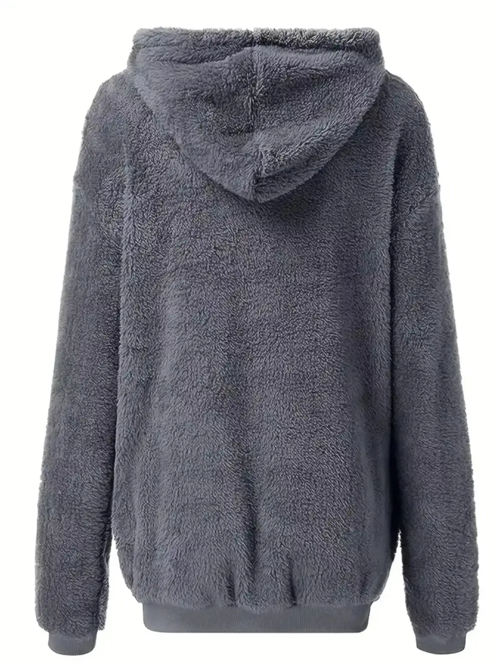 Fleece Zip-up Drawstring Outerwear