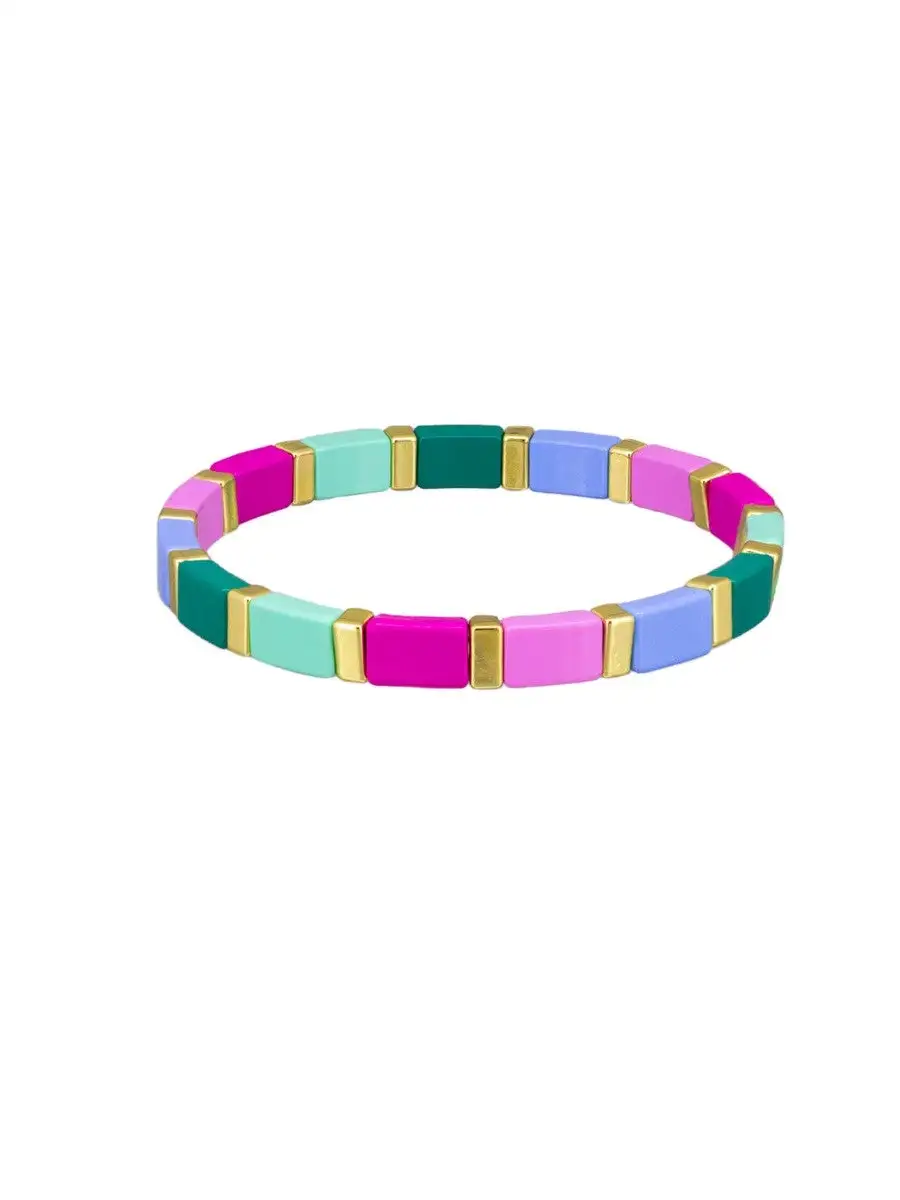 Tea Party Enamel Tile Bracelet