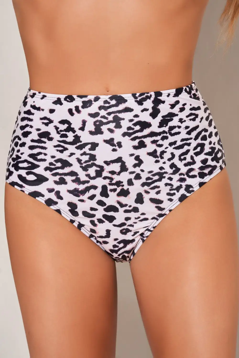 Swimwear Leopard Print High Waist Swim Bottom