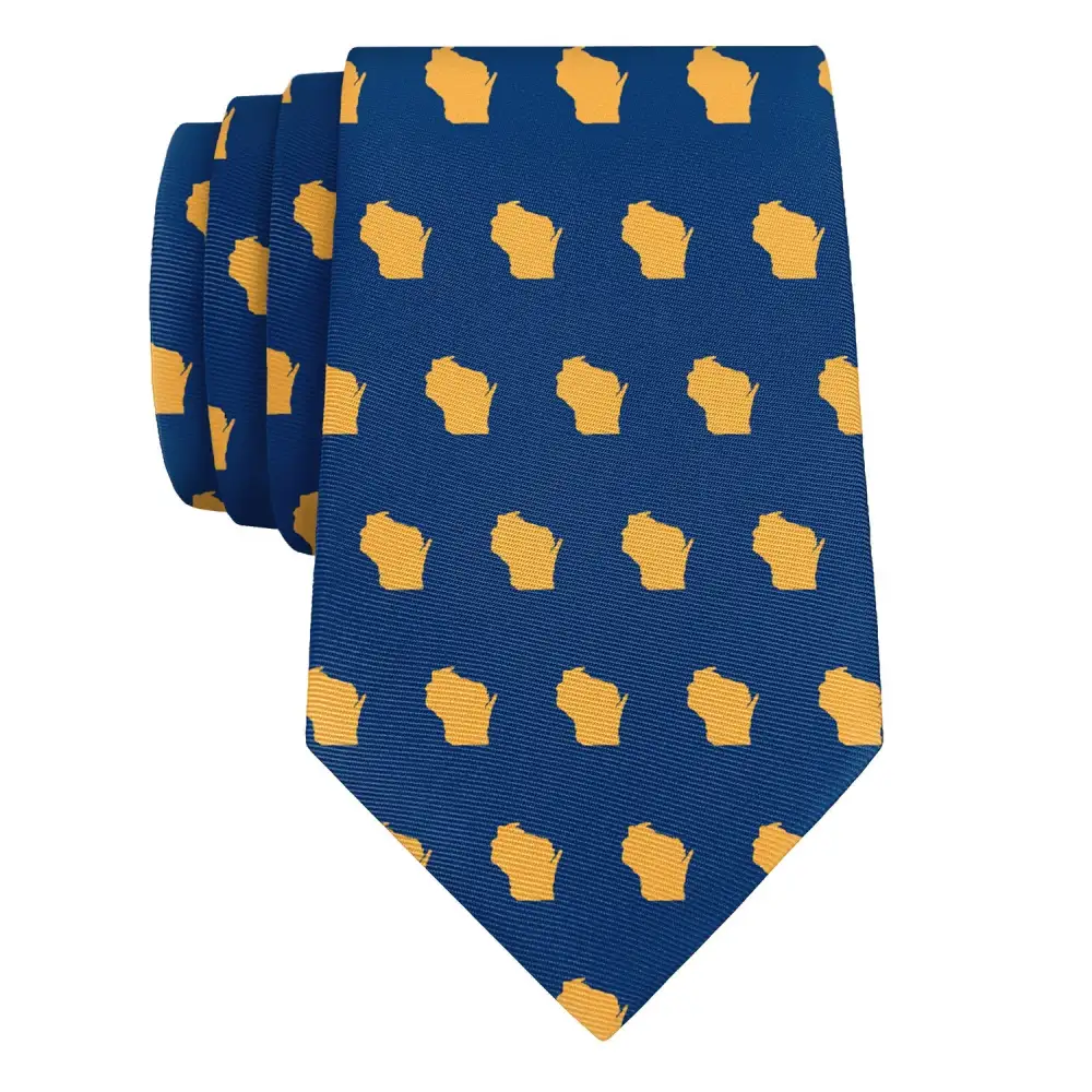 Elegant Outline Emblem Pattern Necktie