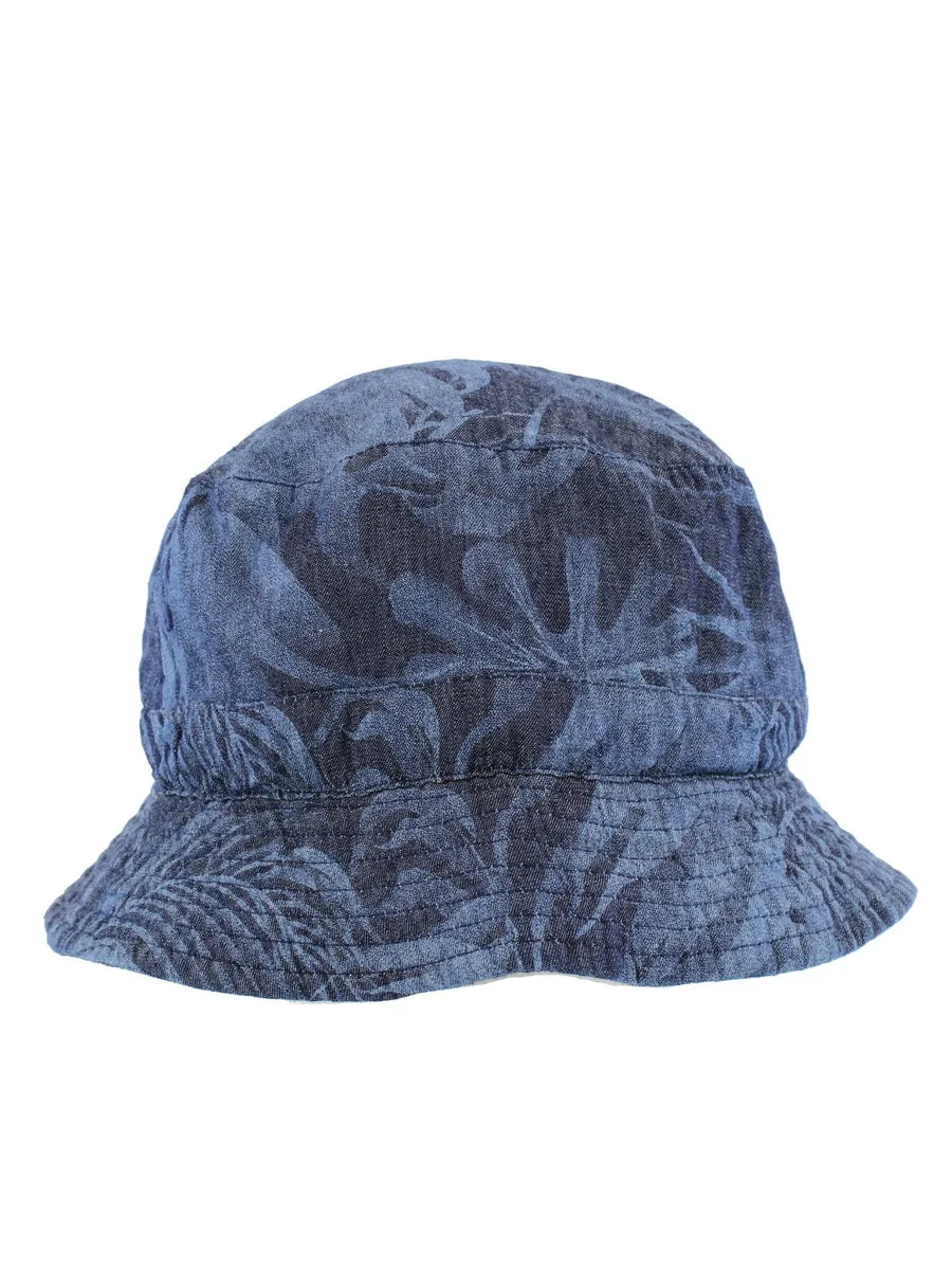 Denim Floral Bucket Hat