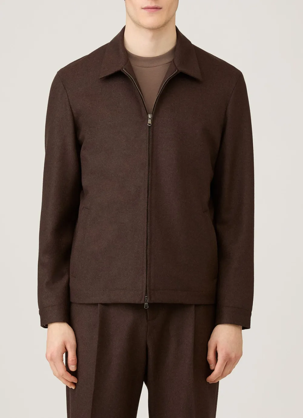 Contemporary Boiled Wool Harrington Jacket
