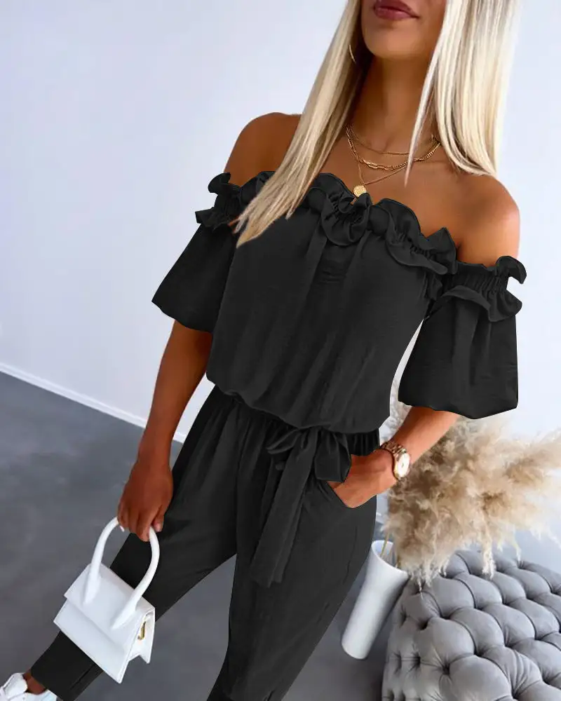 Romantic Off-Shoulder Elegant Jumpsuit