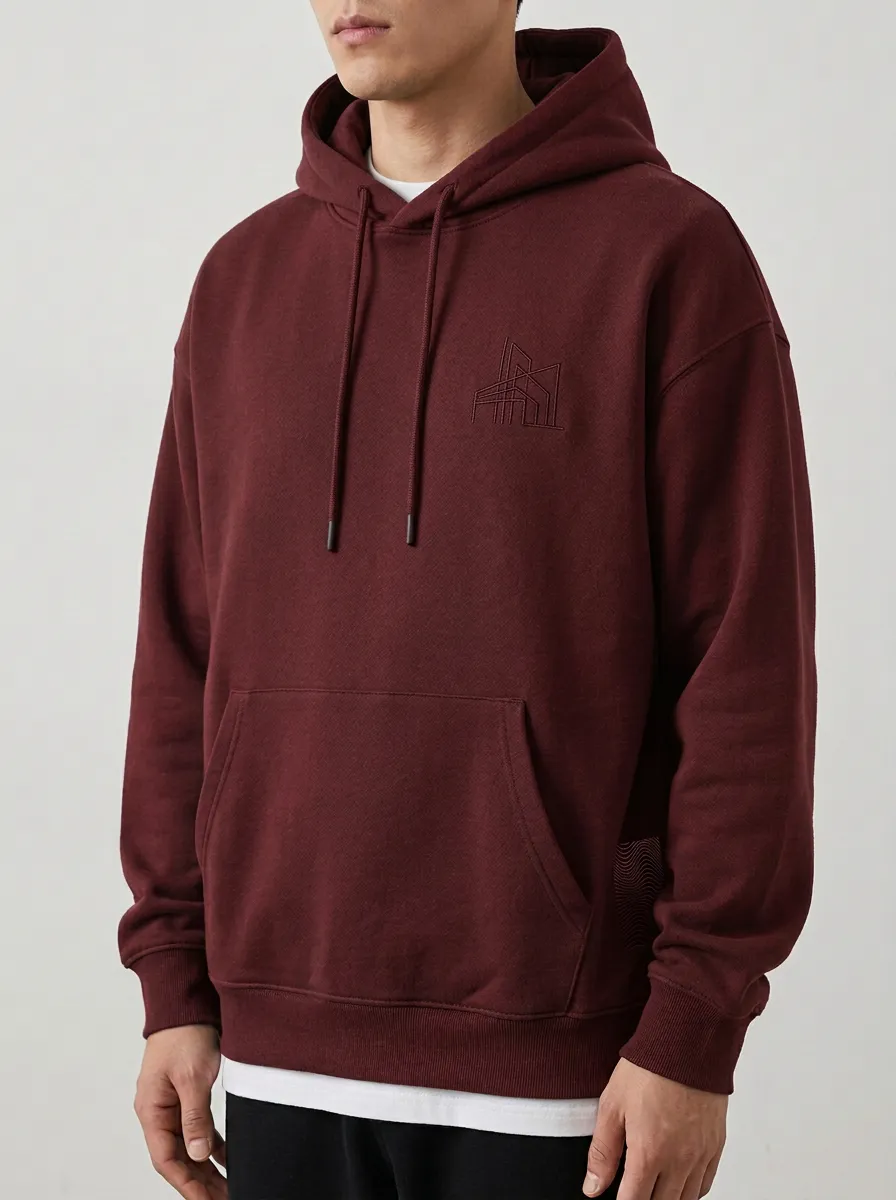 Men's Architectural Line Graphic Pullover Hoodie