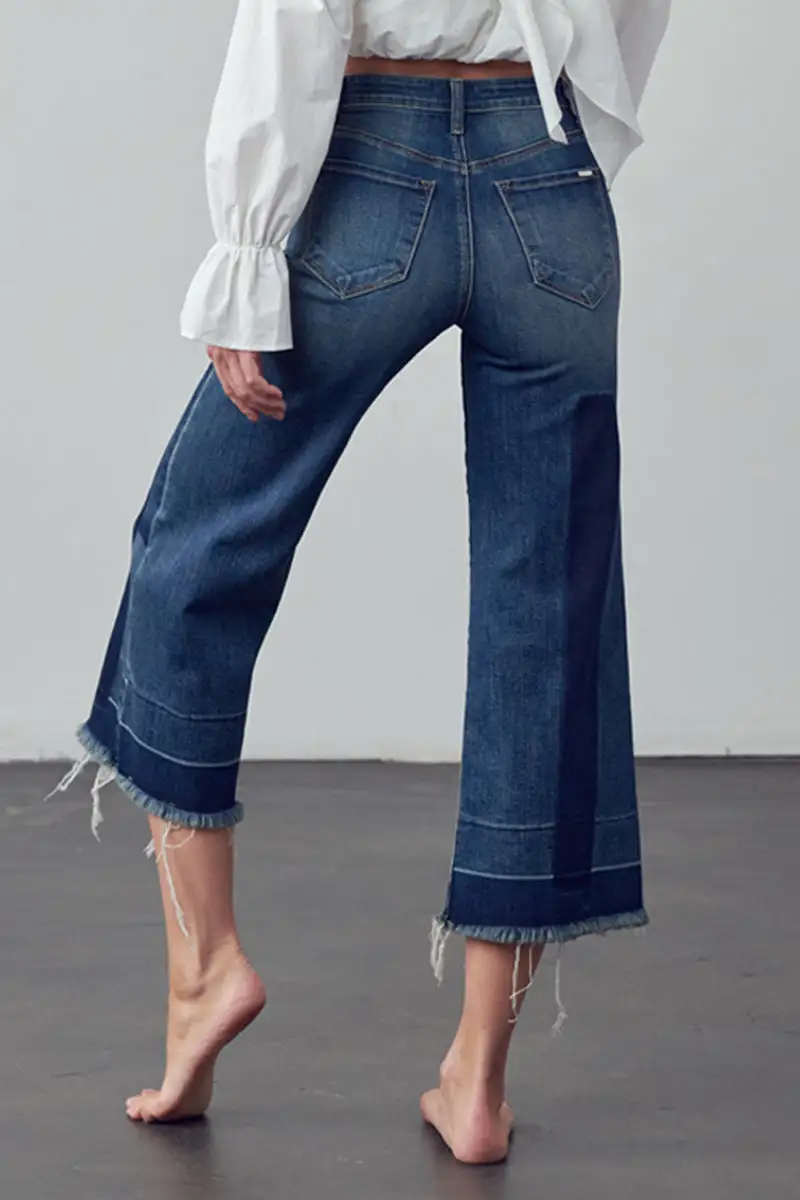 Classic Mid Rise Cropped Flare Jeans