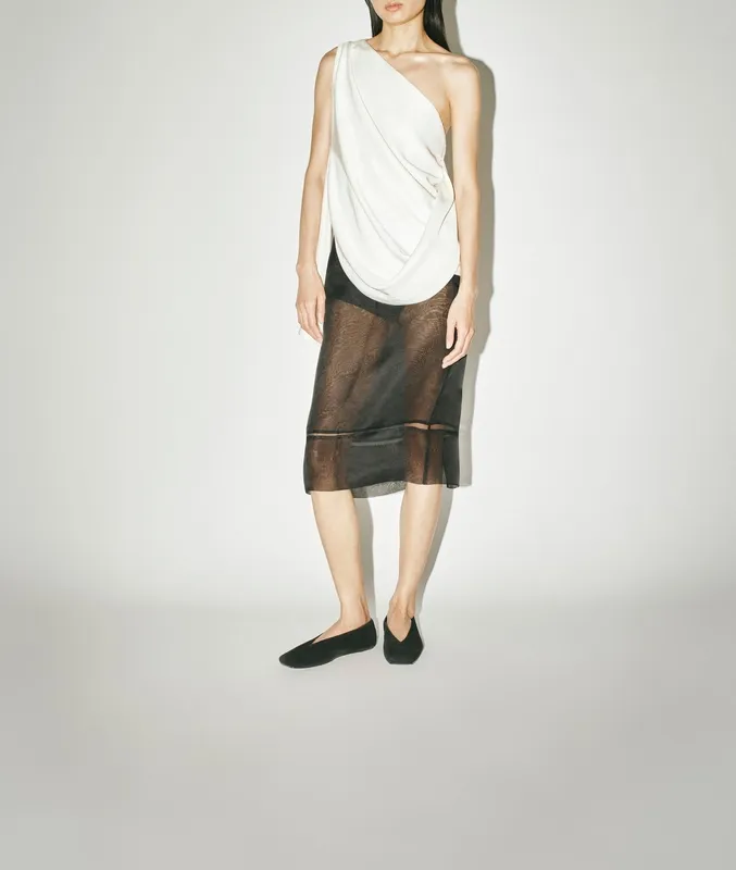 Black Textured Skirt