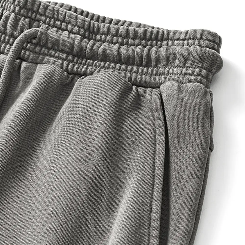 Faded Loose Fit Drawstring Waist Men's Casual Pants